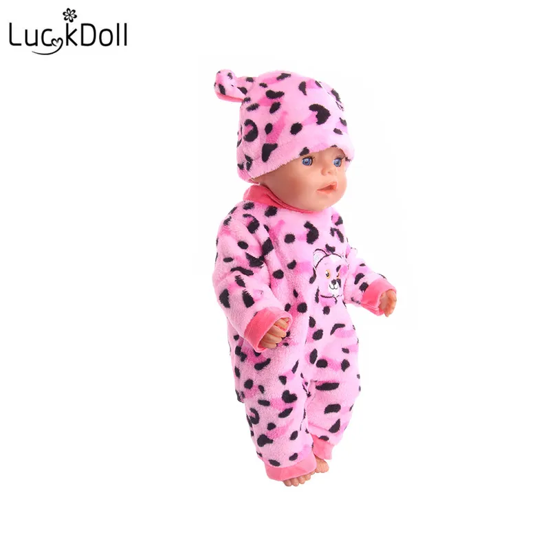 LUCKDOLL пижамы животных костюмы+ шляпа для 43 см Zaps куклы аксессуары игрушки для детей