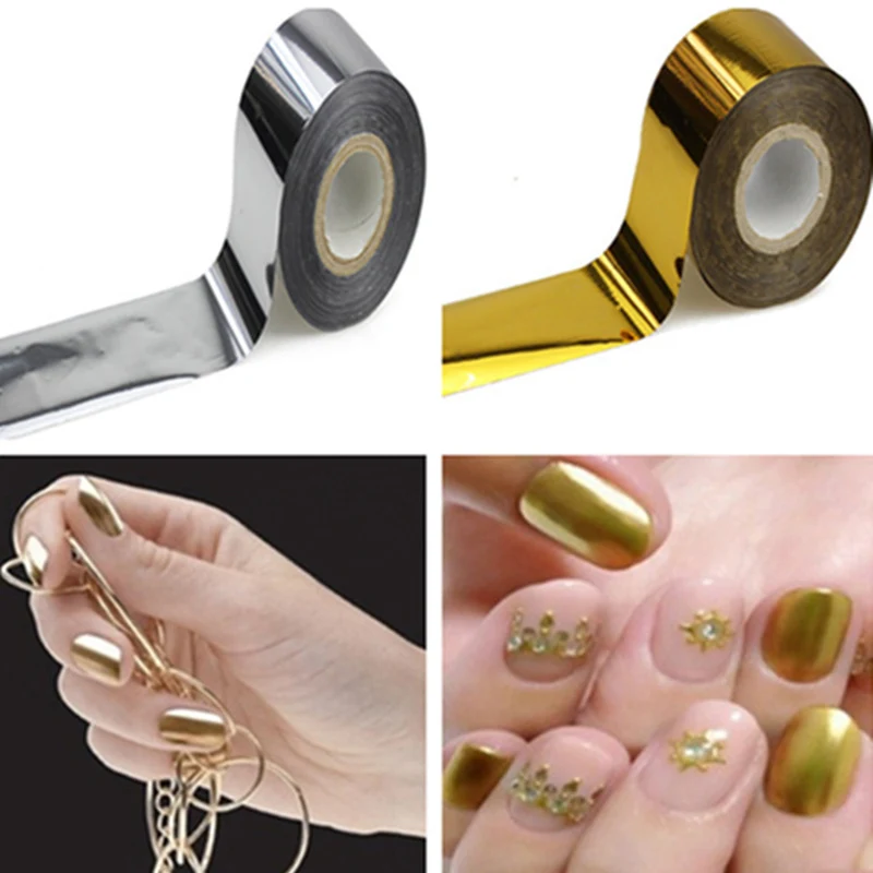 Наклейки для дизайна ногтей, бумага, золото/серебряные, зеркальные, стеклянные фольга, наклейки, гель для дизайна ногтей, наклейки для ногтей, инструменты для ногтей-27