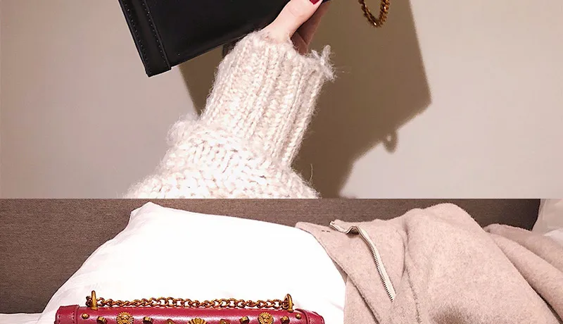 luxury women bag female shoulder bag Ladies messenger bags with rivet_25