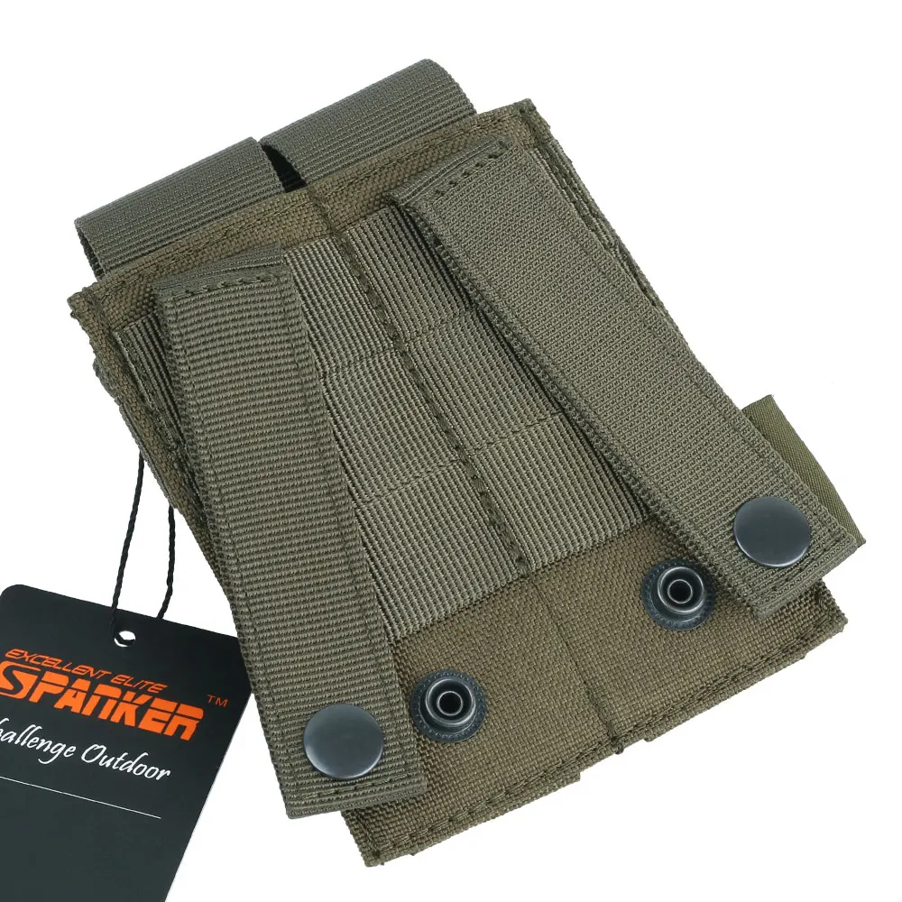 Kopen UITSTEKENDE ELITE SPANKER Outdoor Militaire Tactische Dubbele Pistol Mag Pouch Ammo Clip Holster Zakjes Universele Jacht Apparatuur