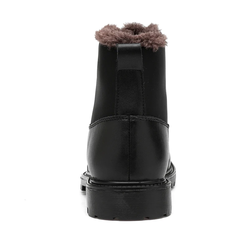 Botas Pelúcia Casuais Homens Tornozelo Sapatos Dividir Couro Inverno Neve Manter De Preto Qualidade azul Alta Com Quentes Fahsion SIwcqwR7H