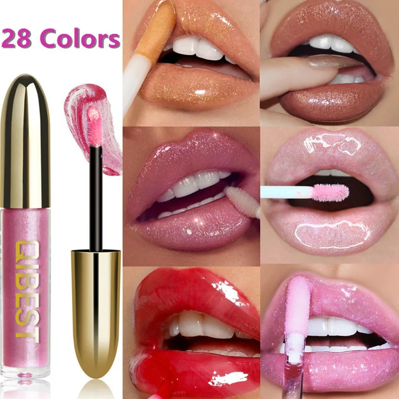 Lipstik Cair Glitter Berlian Lipgloss Tahan Air Lip Gloss Pelembab