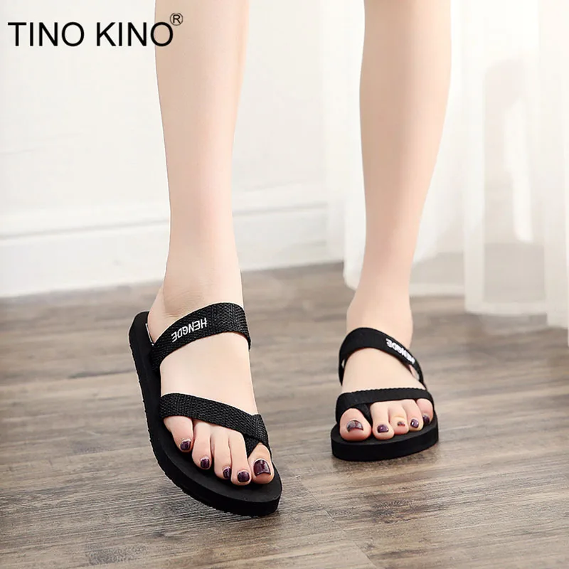

TINO KINO Women Clip Toe Summer Slippers New Female Flat Stretch Fashion Slides Beach Shoes Ladies Casual Comfort Flip Flops