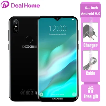 Перейти на Алиэкспресс и купить DOOGEE Y8 6,1 дюйма 19:9 дисплей водослива Android 9,0 3400 мАч MTK6739 смартфон 3 ГБ ОЗУ 32 Гб ПЗУ отпечаток пальца ID 4G LTE мобильный телефон