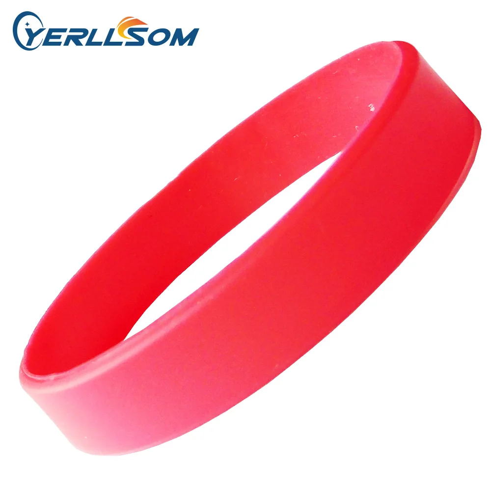 

YERLLSOM 100pcs/Lot High Quality Customized Red Rubber Silicone Wristbands For Events B041507