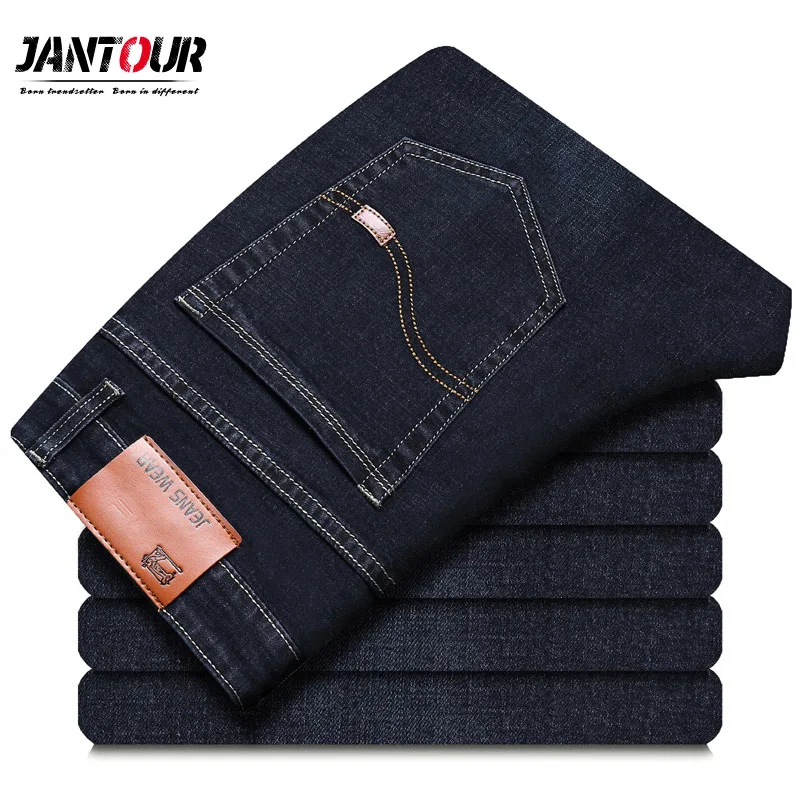 

2018 new Jeans Men Brand-Clothing Male blue black Pants mens high quality Flannel Casual Trousers Jean for men big Size 35 40