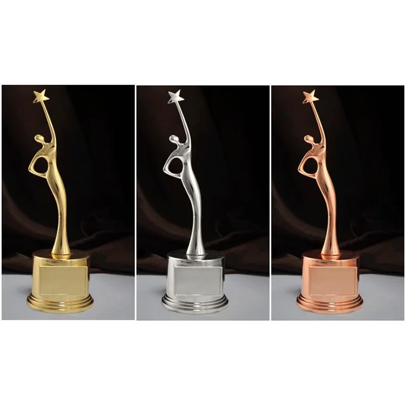 

Trophy 3 Colors Available Metal Souvenir ww2 Craft Decorative Figurines Sculpture Oscar Award Replica