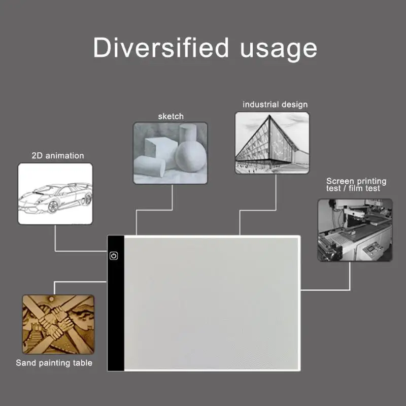 A4 цифровые планшеты A4 светодиодный тонкий художественный трафарет, трафарет для рисования, светильник, Настольный коврик, графический планшет