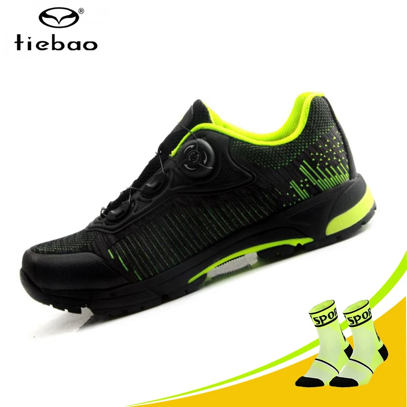 TIEBAO Breathable Leisure Cycling Shoes Mountain Bike Cycling Shoes Self-locking MTB Road Bike Athletic SPD Riding sneakers