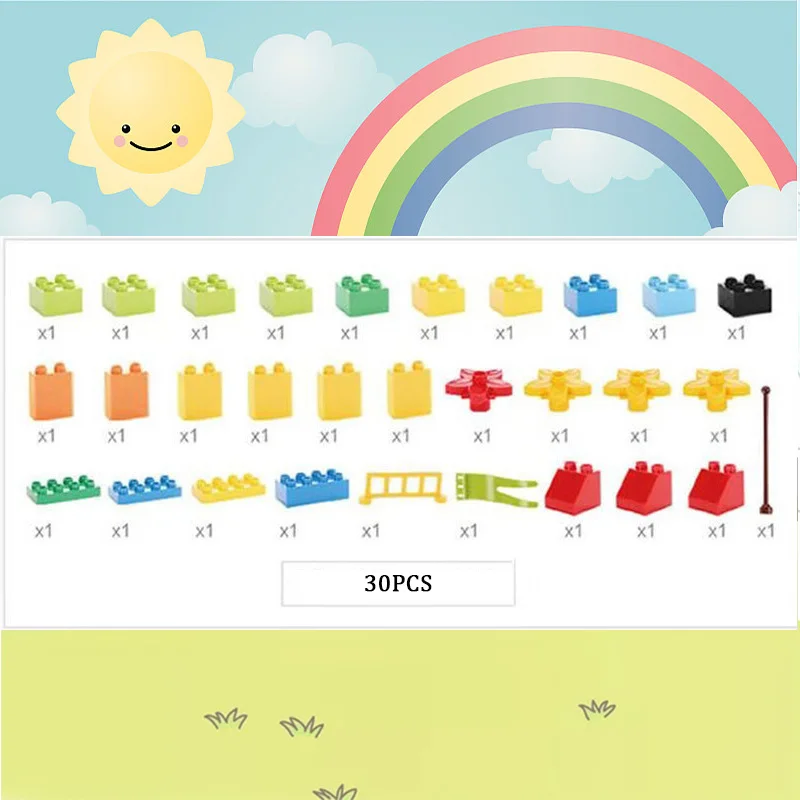 DIY Creative Bulk Granules Building Blocks Legoings Bricks Model Figures Educational Toys For Chilren Compatible Legoed Duploed