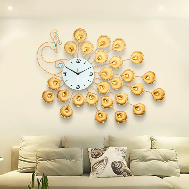 

Saat Large Wall Clock Reloj Diamond Clock Relogio de Parede relogio de parede decorativo Living room wall clocks decorative