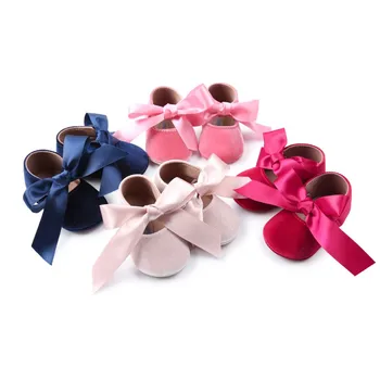 

Baby Shoes Toddler Baby Girl Soft PU Princess First Walkers Bowknot Bandage Infant Prewalker Fashion New Born Shoes 0-18M