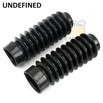 

UNDEFINED Motorbike Accessories Black Long Rubber Front Fork Boots Shock Gaiters For Harley Dyna Wide Glide 2006-2009 2010 2011