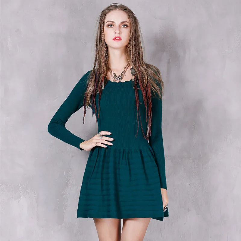 LARCI 2018 осеннее платье Boho новые хлопковые платья с длинными рукавами и круглым