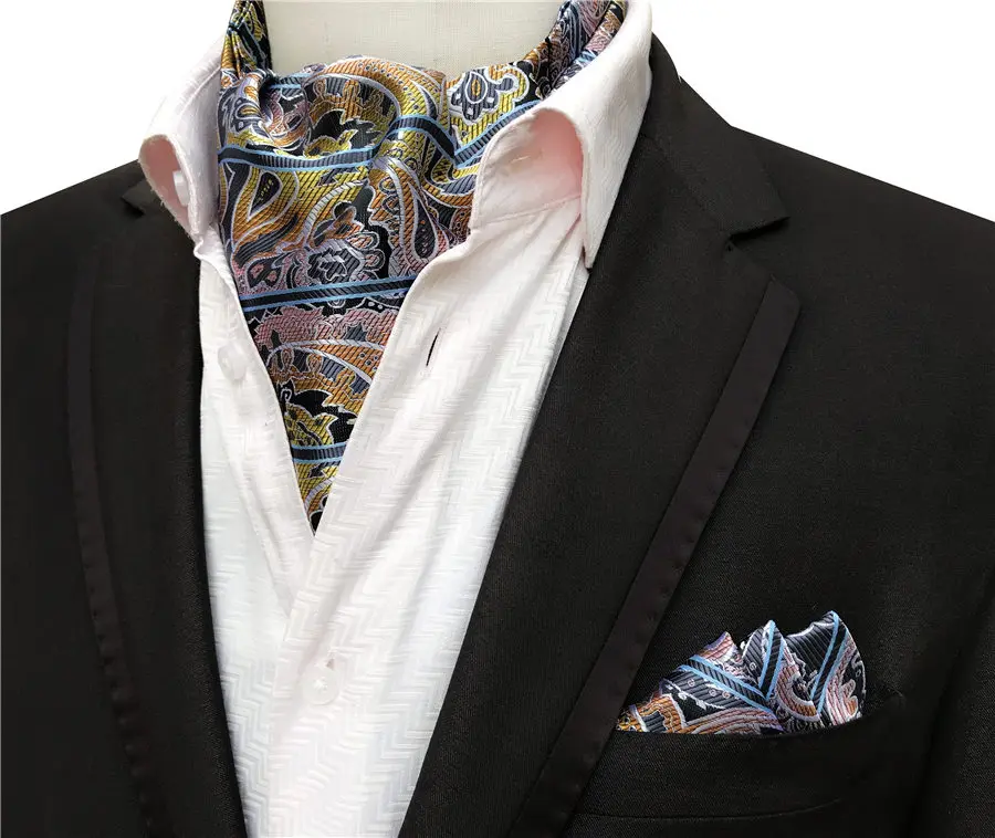 Unique Designer Men Formal Scarf Set Wedding Party Neckerchief Sets with Pocket Square High Quality Woven Handmade mens blanket scarf Scarves