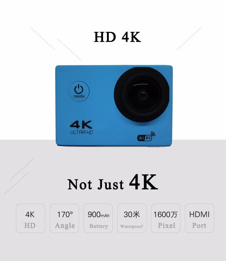 Для HD Mini Wifi Yi 4 K Action Go Pro Камера Подводная Водонепроницаемая цифровая видеокамера Открытый шлем Экстремальный спортивный велосипед микро камера