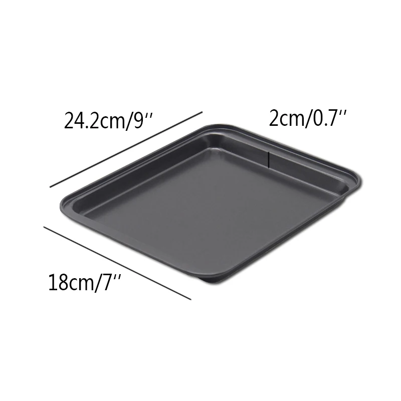 9inch Non-stick Cookies Baking Pan Rectangle Carbon steel Cake Pan Flat Bottom Bread Baking Tray Cookie Bakeware Kitchen Baking Tools  (1)