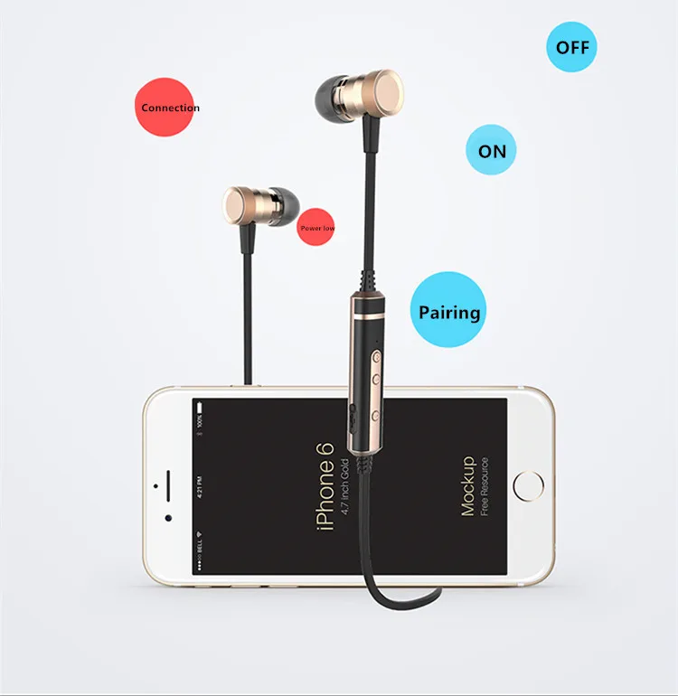 Наушники Picun H6 Bluetooth, спортивные наушники для бега с микрофоном, беспроводные наушники, стерео басы, Bluetooth гарнитуры для смартфонов, ПК, MP3