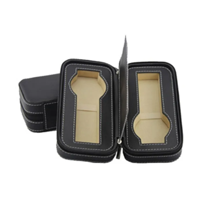 

2 Grids Box for Watches High Quality PU Leather Storage Watch Box Case Professional Holder Organizer for Clock Watches Display