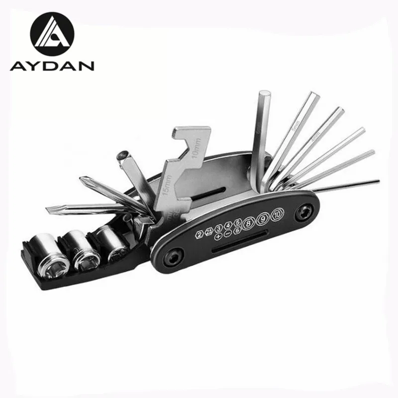 cheap AYDAN 16 in 1 Bicycle Repair Tools Sets Mountain Bike Bicycle Multi Tool Kit Hex Spoke Wrench Mountain Cycle Screwdriver Tool