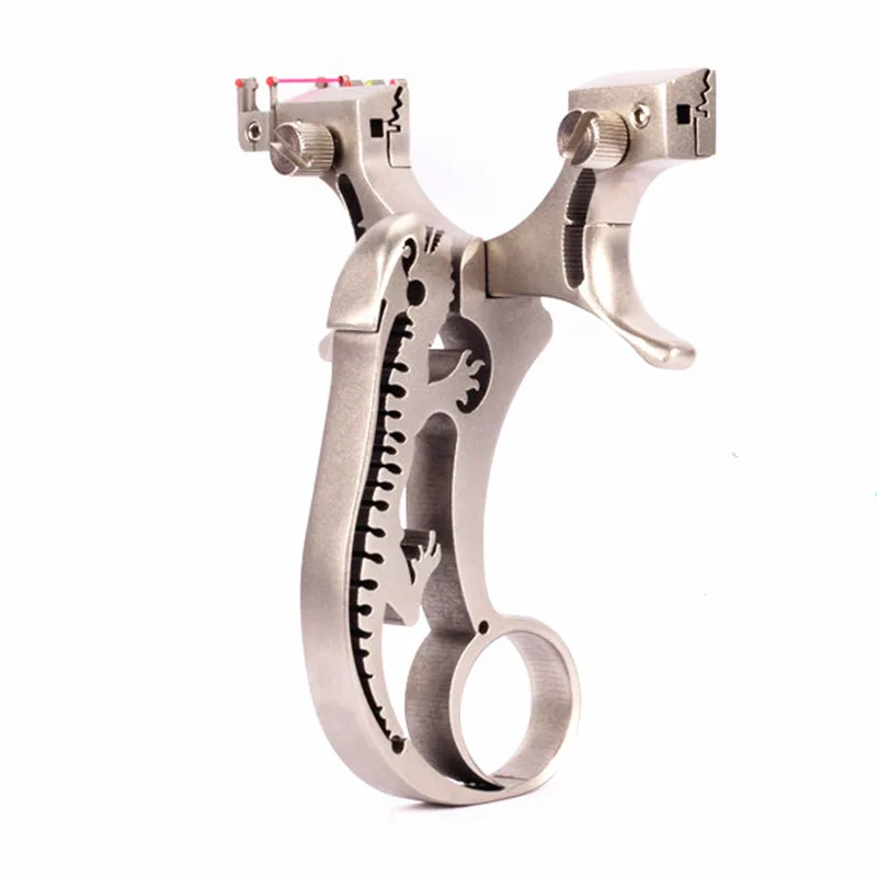 

Stainless steel Hunting Slingshot Catapult Lizard Handle With Rubber band Outdoor Shooting Games