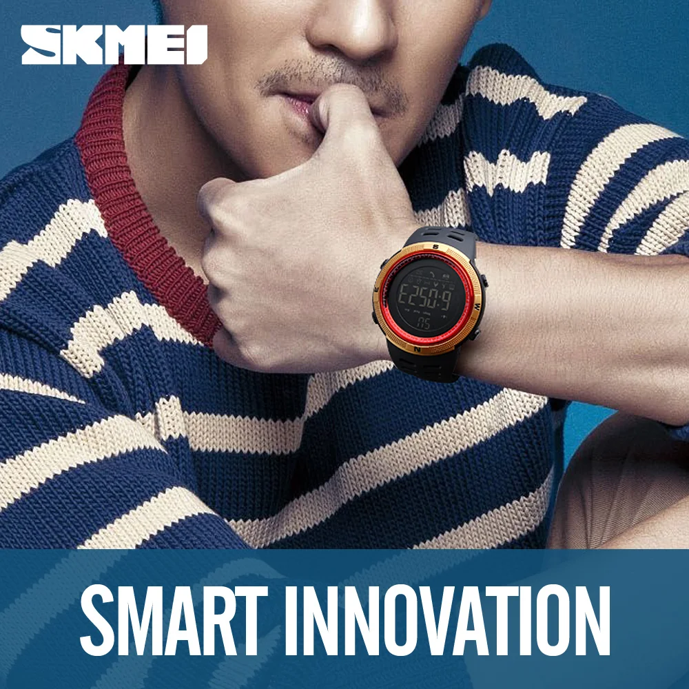 

SKMEI Brand New Men's Smart Sport Watch Bluetooth Calorie Pedometer Watches Men 50M Waterproof Digital Clock Wristwatch 1250