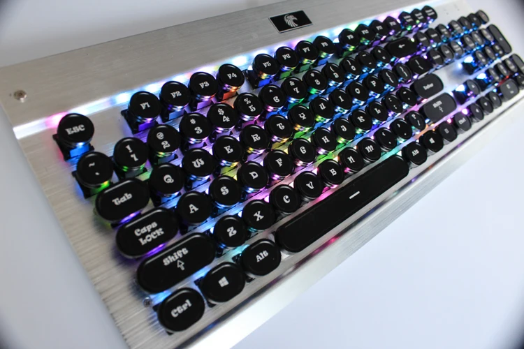 108 Keys Round Metal Keycap Steampunk Dreamer Personality Keycap Retro