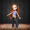 Rosana/Модная Одежда для куклы Monster High; повседневная одежда; костюм куклы; вечерние юбки; кофта и штаны; комплект со штанами - Цвет: Розовый