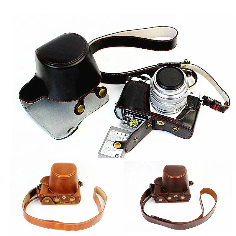 Digital Camera Leather Case Cover for Olympus OM D OMD EM10 II E M10