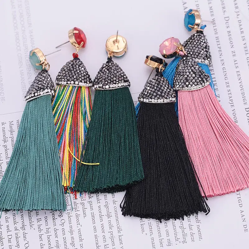 Earrings for woman pendient  oorbellen tassel  Earrings for woman  (9)