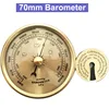 70mm Diameter Wall Hanging Barometer Outdoor Fishing Barometer 1060hPa Gold Color Round Dial Air Weather Station ► Photo 2/6