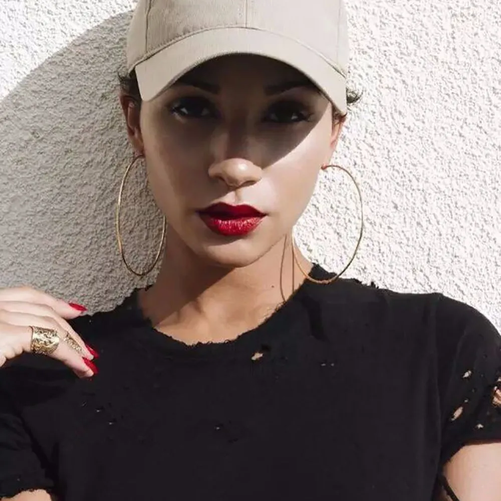 

Fashion 1 Pair A Variety Of Styles Sexy Oversize Big Circle Hoop Earrings Punk Earrings For Women Gold Silver #250411