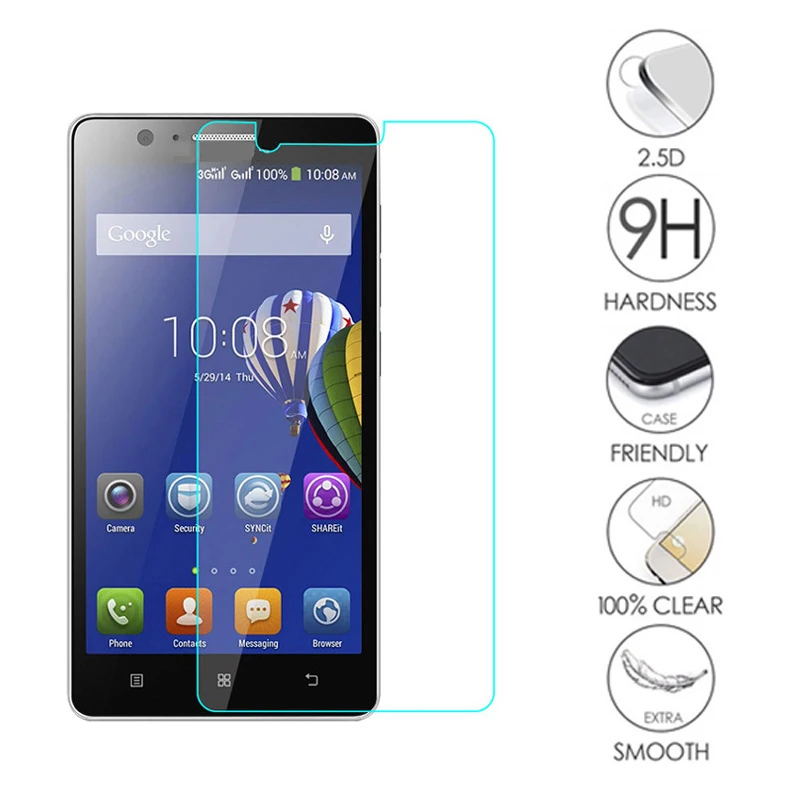 Закаленное стекло для Lenovo A536 a 536 2 шт. 0 3 мм твердое 2.5D Arc Edge прозрачная Защита