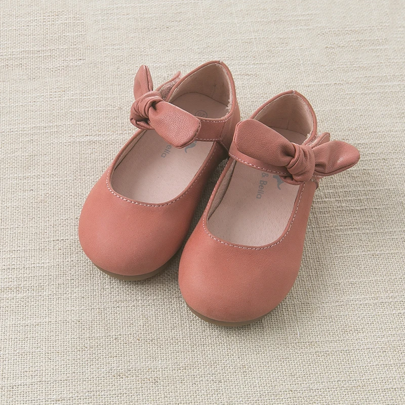 2017 New Autumn children kids girl leather shoes flat Full Grain