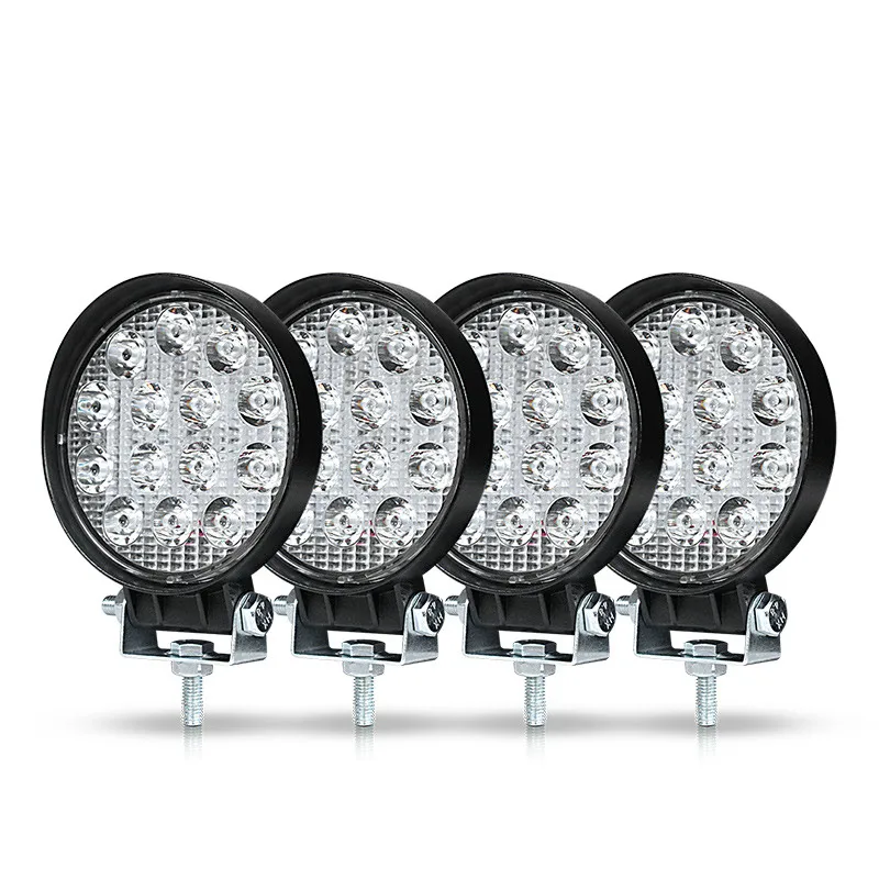 

RACBOX 4 Inch 42W Car LED Work Light Lamp Offroad Boat Car Motorcycle SUV Driving Lighting Round Floodlight Spotlight 12V 24V