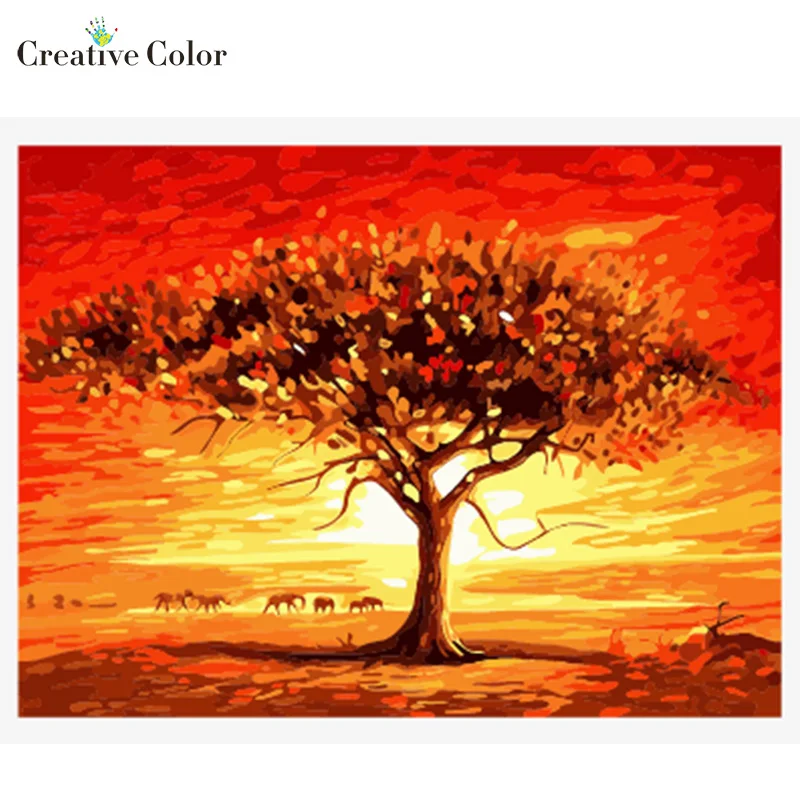 painting by numbers Frameless picture diy digital oil paintingLandscape