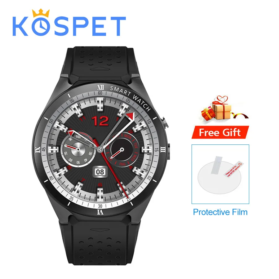 

KOSPET KW88 PRO 1.39" Bluetooth 4.0 Android 7.0 Quad Core Touch Screen 1GB 16GB MTK6580 GPS Wearable Device 3G Smart Watch Phone