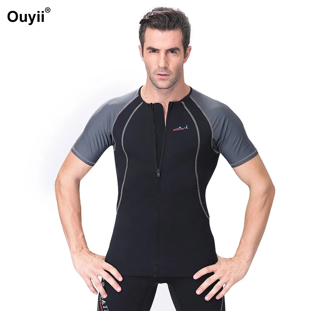 Diving Suit Jacket 1.5MM Wetsuit Men Snorkeling Swimwear Surfing Rash