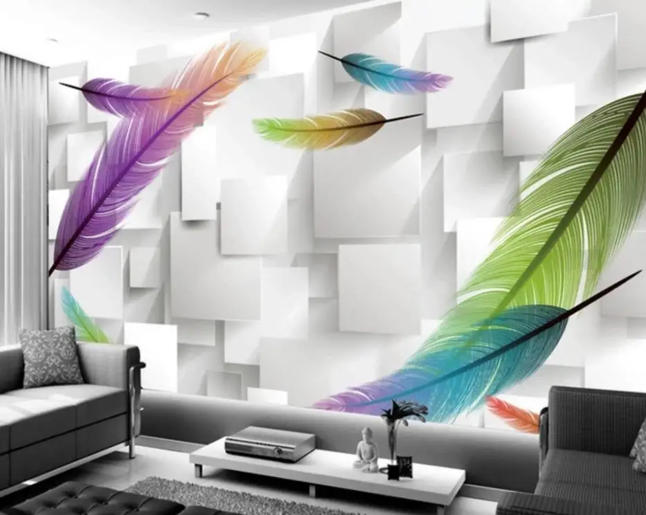 Fashion feathers simple 3D background wall wallpaper for walls 3 d for living room Fashion feathers simple 3D background wall wallpaper for walls 3 d for living room