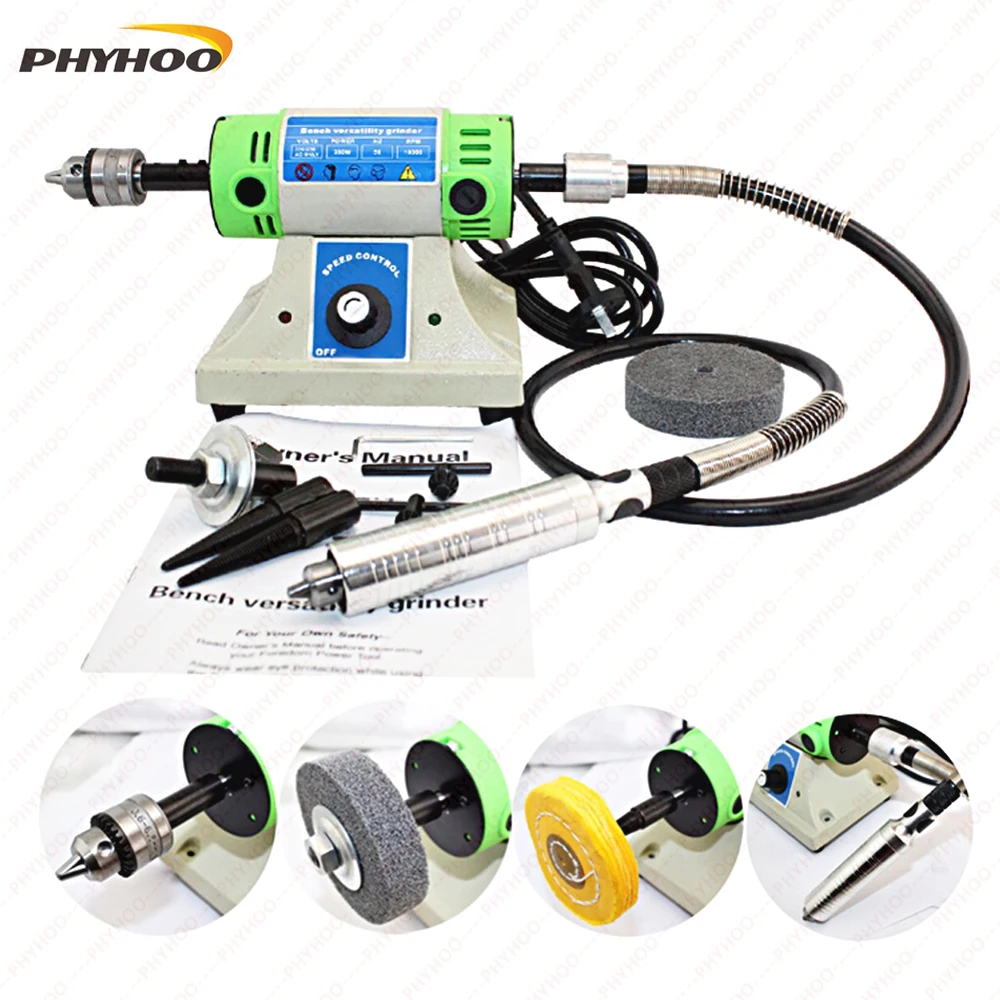 Multi-Function Desktop Grinding Machine Grinder Polishing Machine Carving Engrave Equipment Jewelry Making Tools