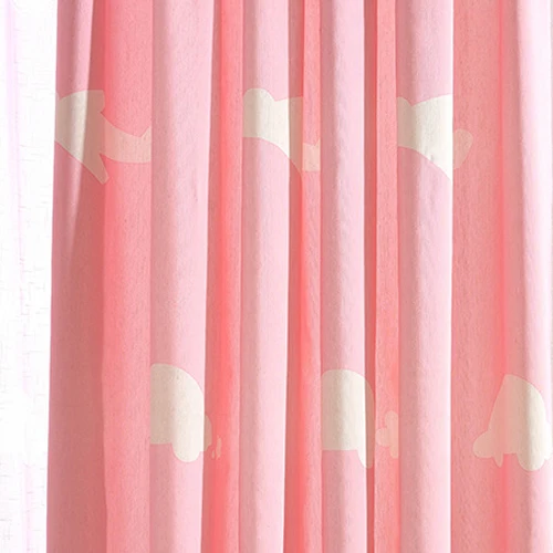 Детские льняные шторы для спальни, розовые и синие оконные шторы для детской комнаты, цветные оконные тюлевые шторы принцессы на заказ - Цвет: Pink Curtain