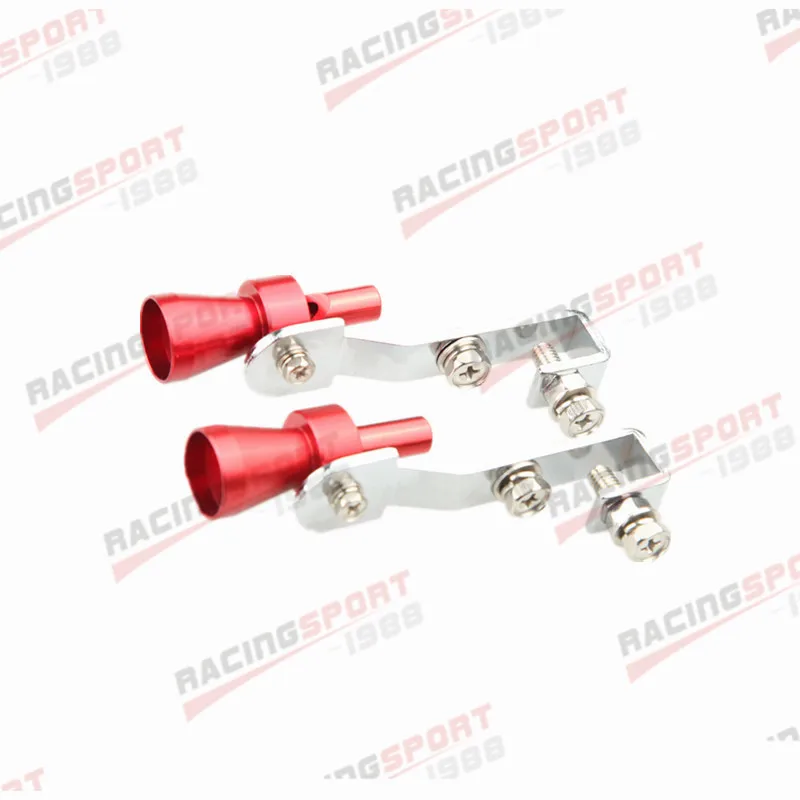 

2PCS Universal Turbo Sound Exhaust Whistle/Fake Blow Off BOV Simulator Red S D