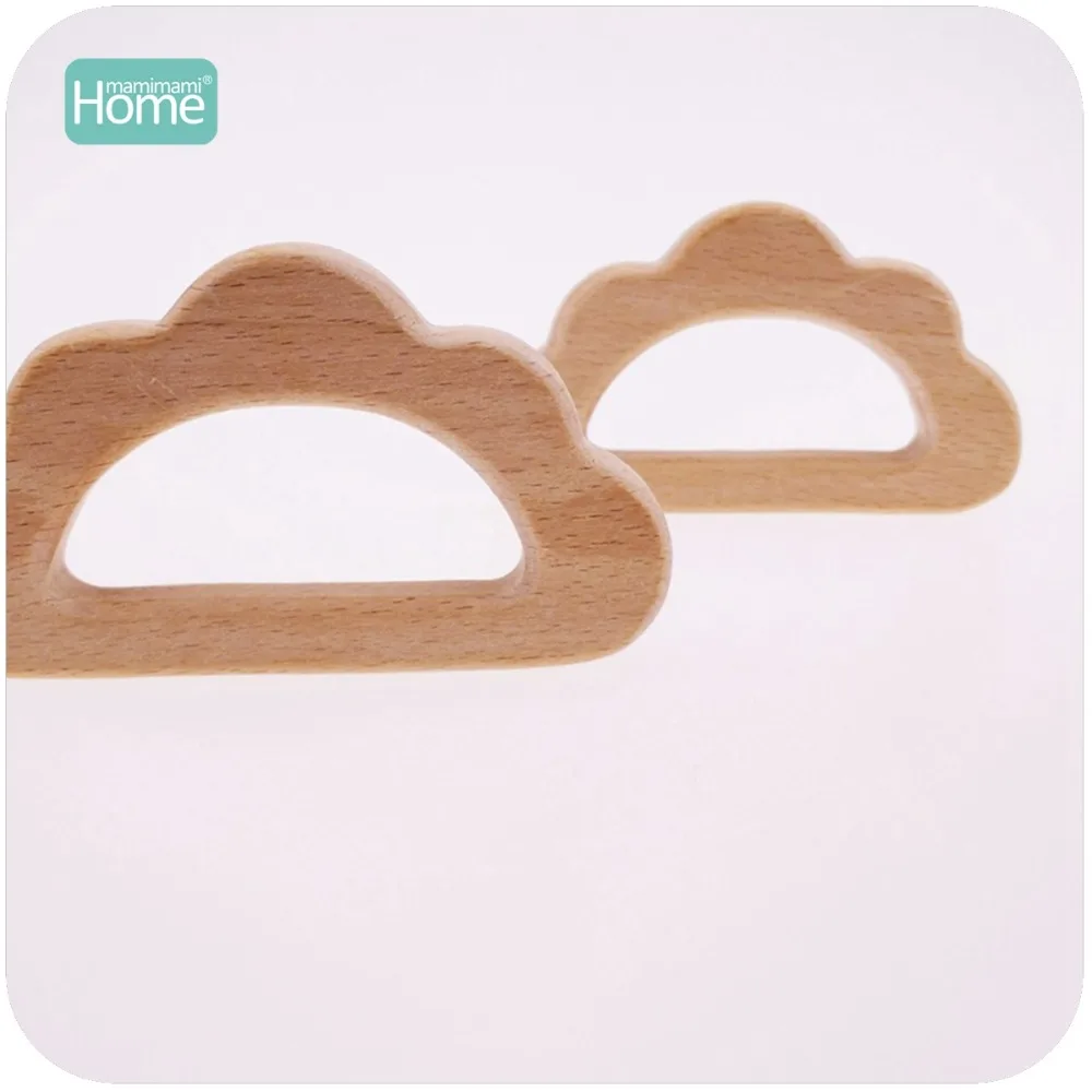 MamimamiHome Baby Toys Big Size Cloud 20pc Can Chew Beech Wood Toys For Children Baby Nursing Accessories Wooden Rattles