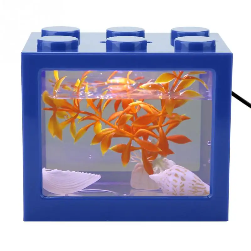 Ikan Pertempuran Silinder Rumble Ikan Silinder Mini Aquarium Blok