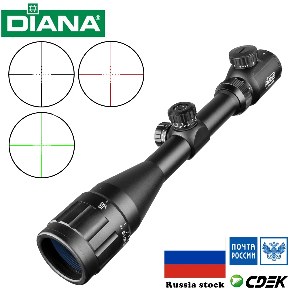DIANA 4 14x44 AOE Тактический мил дот оптический прицел для охоты снайперской винтовки