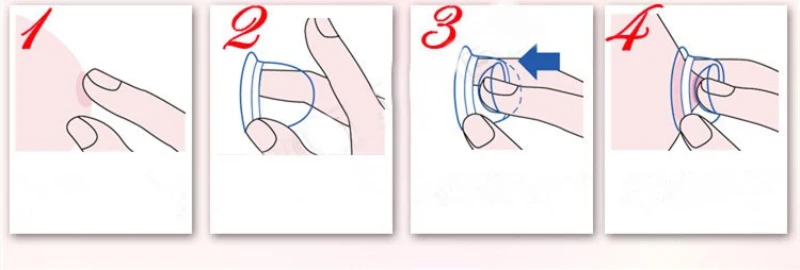 2pcs Nipple Aspirator Corrector Silicone Niplette Shaper Sucking for Flat Inverted Nipples Treatment Redress Breastfeeding Aid (4)