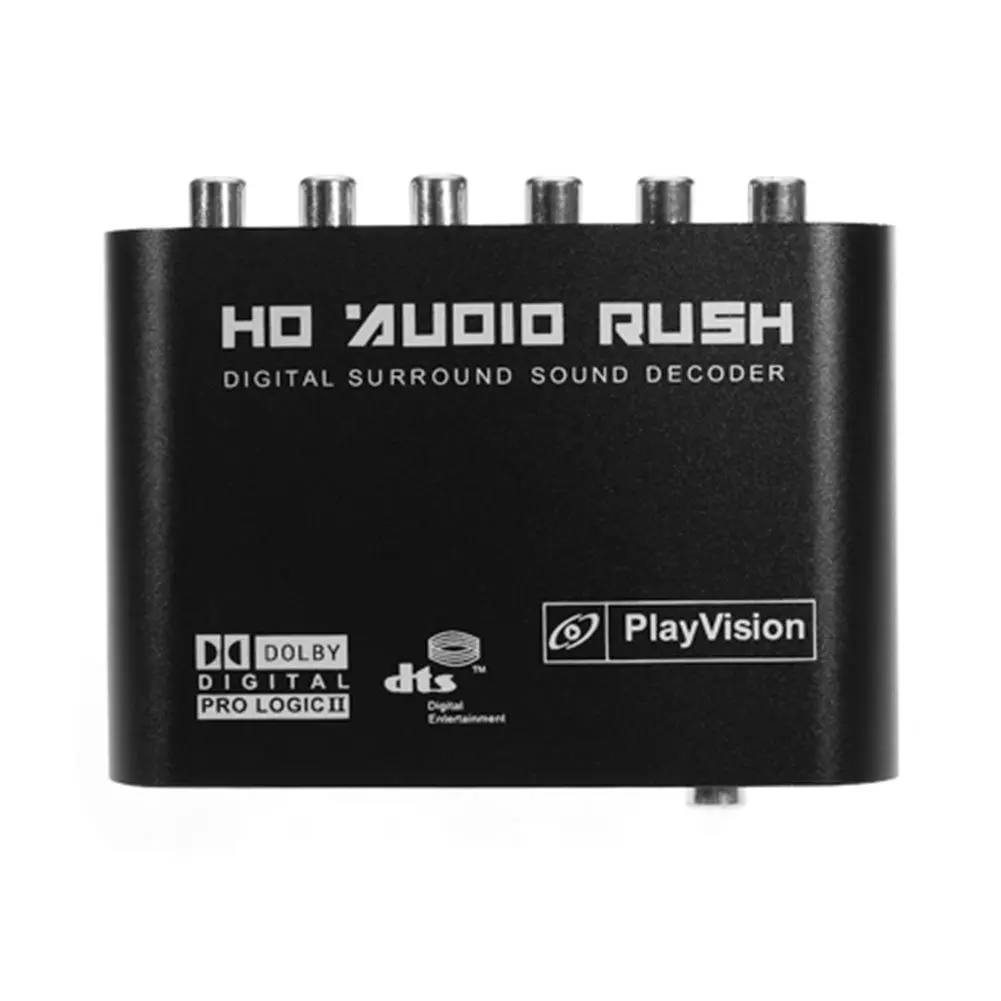 

5.1 Audio Rush Digital Sound Decoder Converter - Optical SPDIF/ Coaxial Dolby AC3 DTS stereo(R/L) to 5.1CH Analog Audio