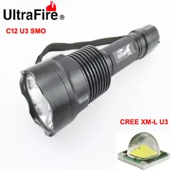 U-F C12 CREE xm-l U3 1300lm холодный белый свет 1-режим 2.7-14 В SMO светодиодный фонарик (1x18650)