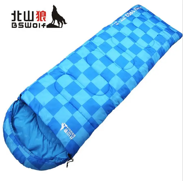 

BSWOLF Spring & Autumn Foldable Splicing Envelope Thick Cotton Sleeping Bag High Quality Outdoor Camping Adult Sleeping Bag