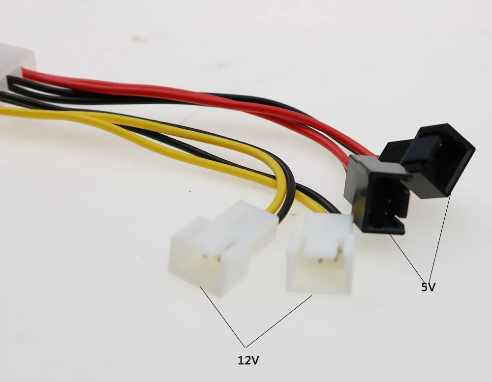 Адаптер питания Molex для 3 контактного вентилятора 4 Pin 12 В кабели вентиляторов